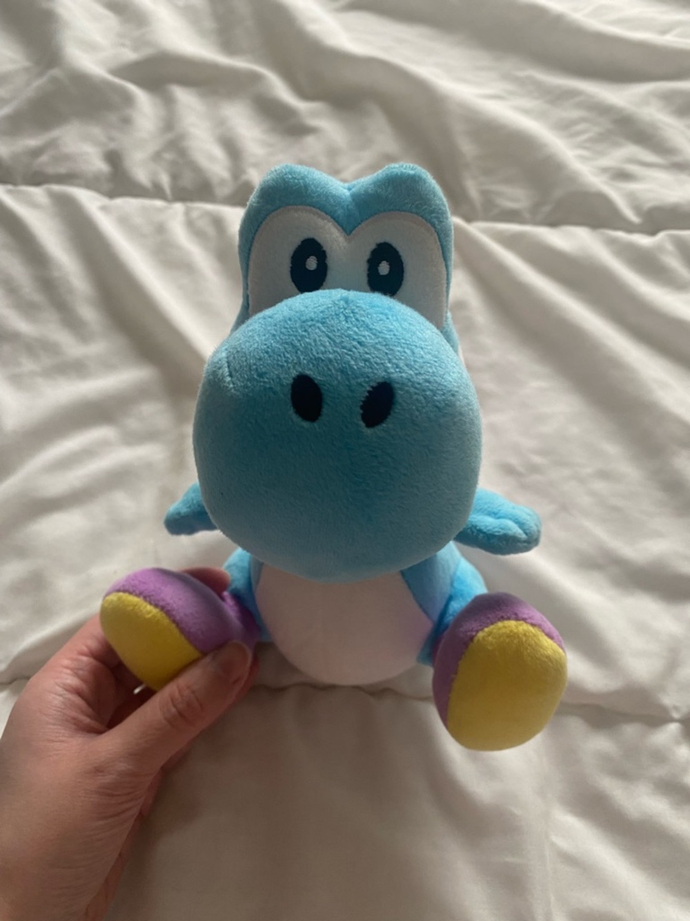 Sani-ei Super Mario All Star Blue Yoshi 8” Plush